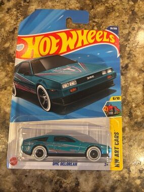 Hot Wheels DMC DeLorean Teal Die-Cast Car